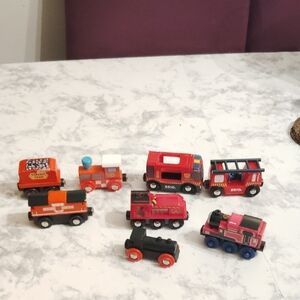 Kids Toy Train Set - Red and Black